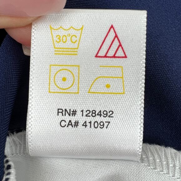 Greg Norman Play Dry White Quarter-Zip Short Sleeve Polo Shirt Side Stripe M - Picture 9 of 9